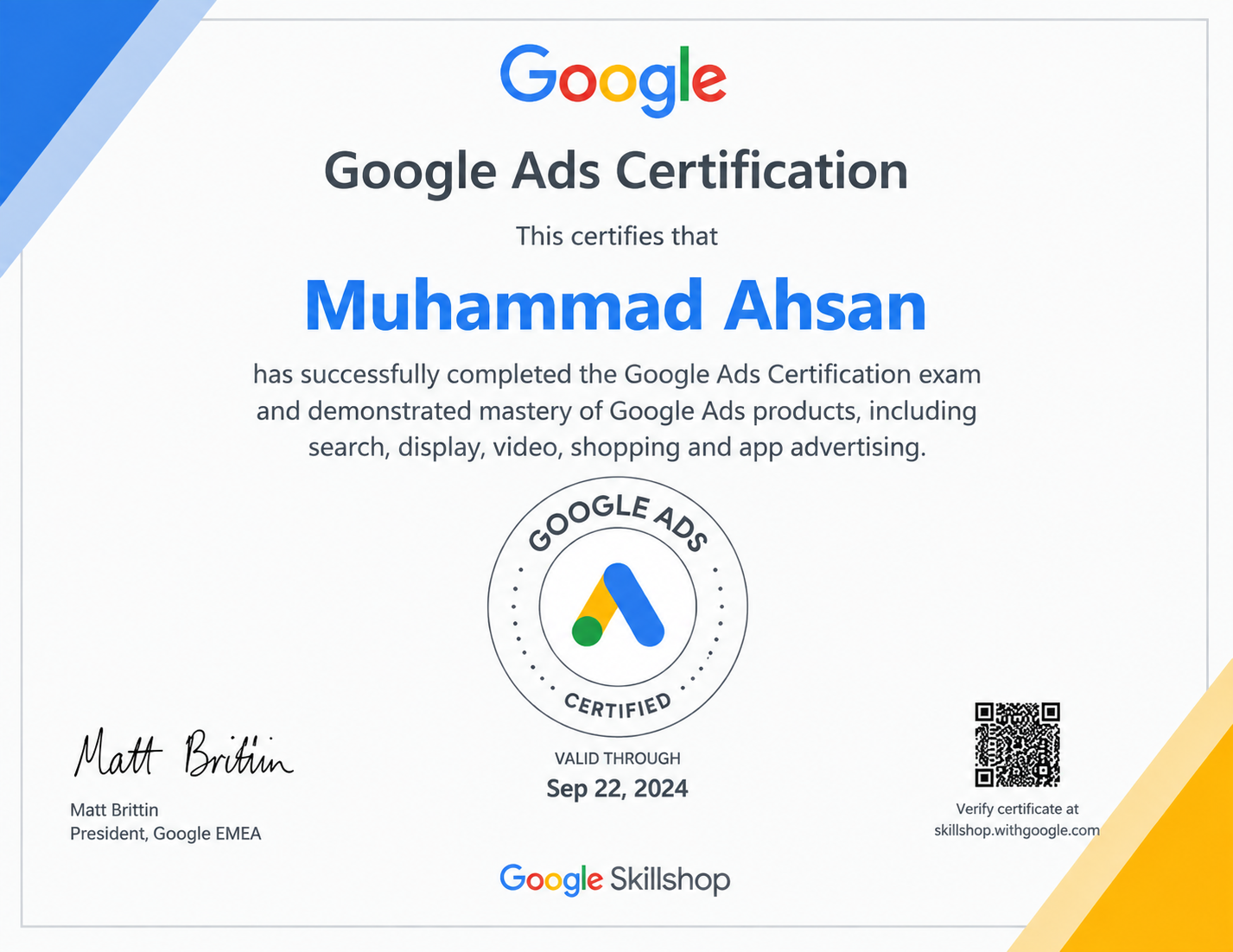 Google Ads Certification