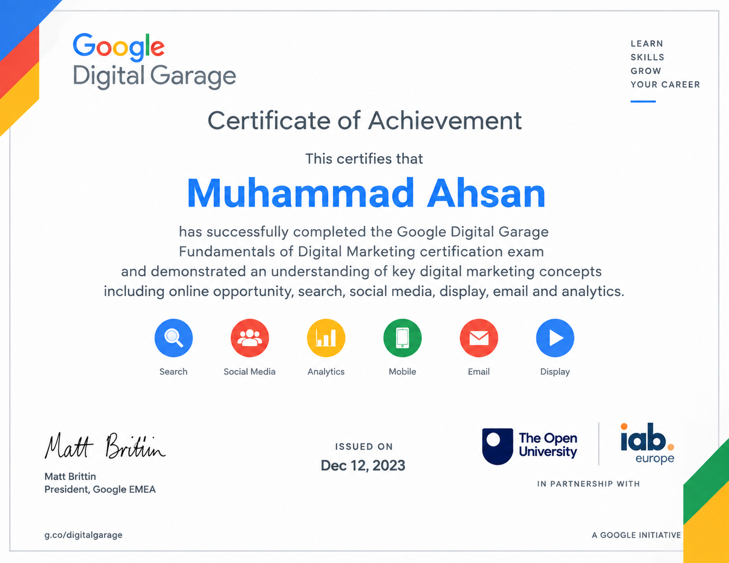 Google Digital Garage